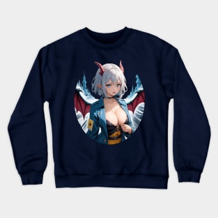 SciFi Dragon girl Crewneck Sweatshirt